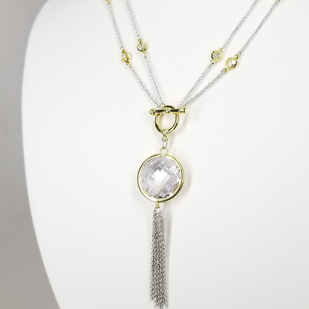 2 Ways Tassel CZ by the Yard Necklace NWT - Picture 7 of 12